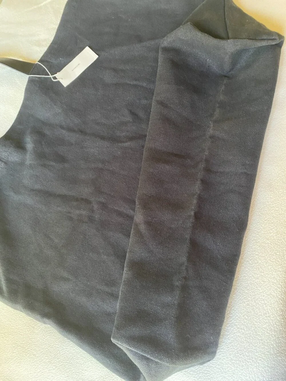 Vince Kendall Conrad Tote Bag Black Canvas Leather Handles NWT